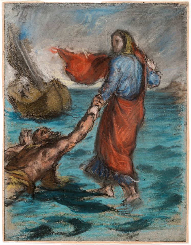 Delacroix - Christ Walking on the Waters, 1943.814, 1852