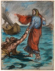 Delacroix - Christ Walking on the Waters, 1943.814, 1852