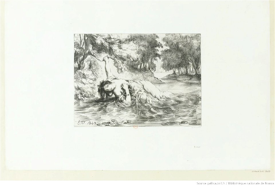Delacroix - Et d'abord ses habits étalés et flottants, 4e état, btv1b10461685s