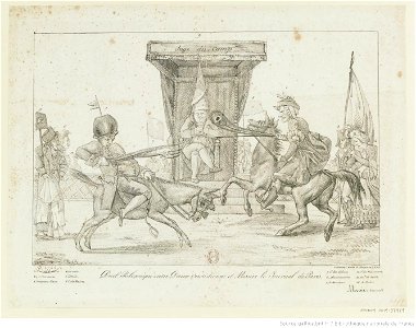Delacroix - Duel Polemique (sic) entre Dame Quotidienne et Messire Le Journal de Paris, btv1b104617514