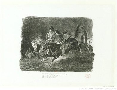 Delacroix - Faust et Méphistophélès galopant dans la nuit du Sabbat, btv1b100297755