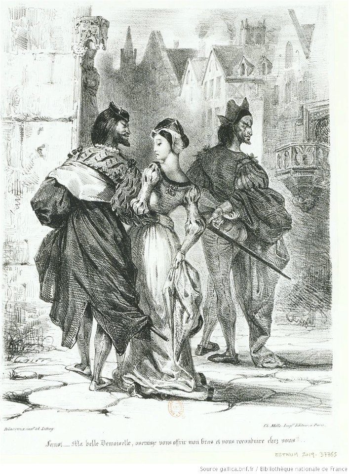 Delacroix - Faust cherchant à séduire Marguerite, 2e état, btv1b10029742k