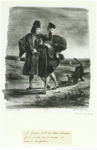 Delacroix - Faust, Wagner et le barbet, 1er état, btv1b10029731q