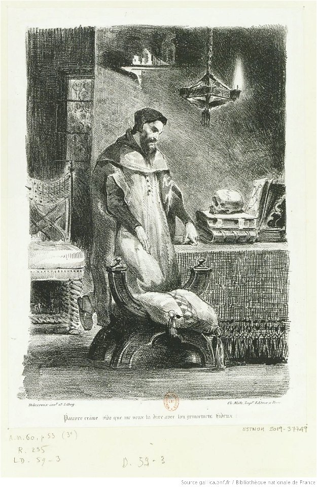 Delacroix - Faust dans son cabinet, 3e état, btv1b10029726j