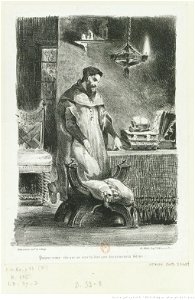 Delacroix - Faust dans son cabinet, 3e état, btv1b10029726j