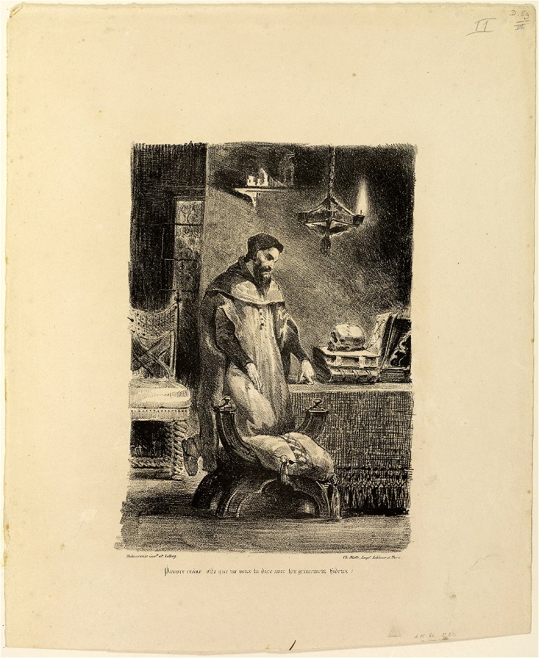 Delacroix - Faust in His Study, 1930.1286