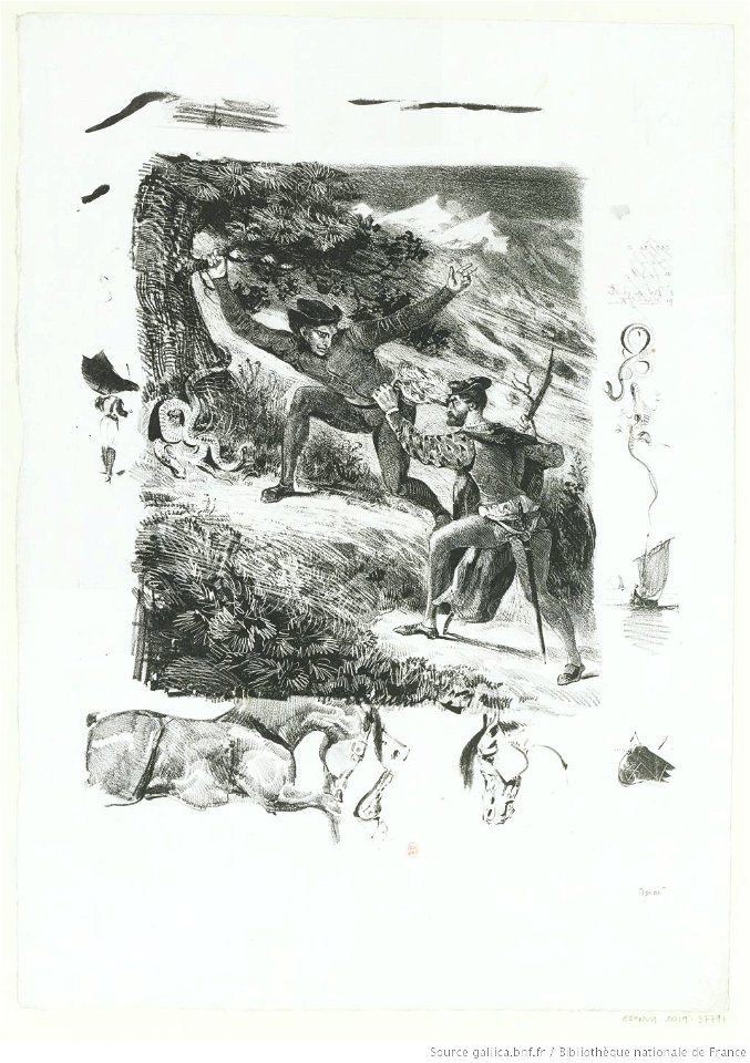 Delacroix - Faust et Méphistophélès dans les montagnes du Harz, btv1b100297683