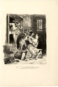 Delacroix - Faust in Marguerite’s Prison Cell, from Faust, 1955.1102.18