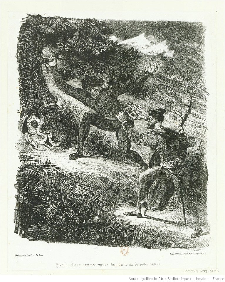 Delacroix - Faust et Méphistophélès dans les montagnes du Hartz, 3e état, btv1b10029769j