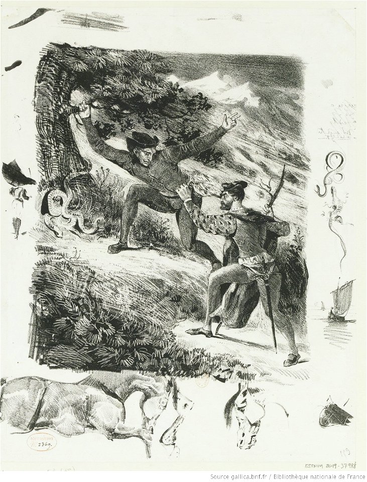Delacroix - Faust et Méphistophélès dans les montagnes du Harz, btv1b104618754