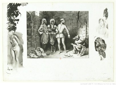 Delacroix - Fronte-Boeuf et le Juif, 1er état, btv1b10029799s