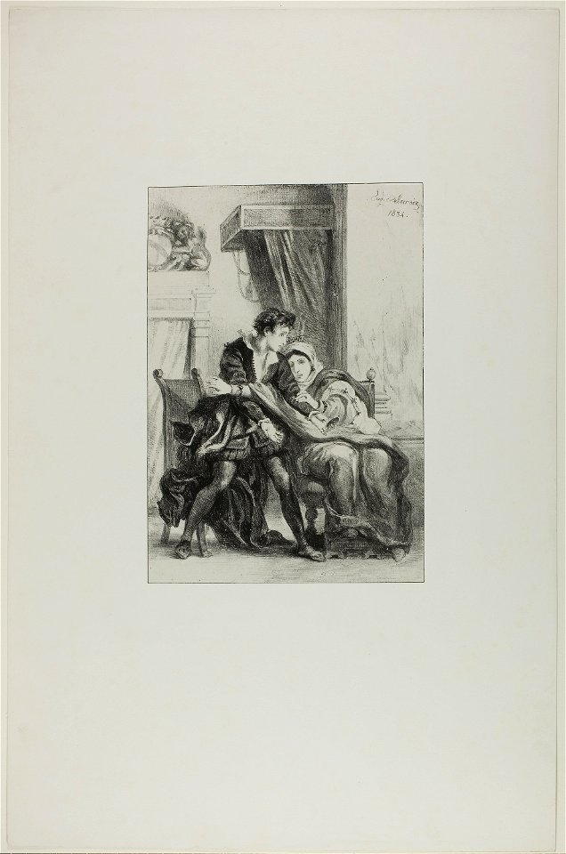 Delacroix - Hamlet and the Queen, 1949.615