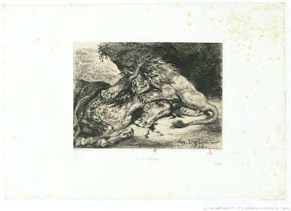 Delacroix - Groupe d'Animaux, 2e état, btv1b10029860w