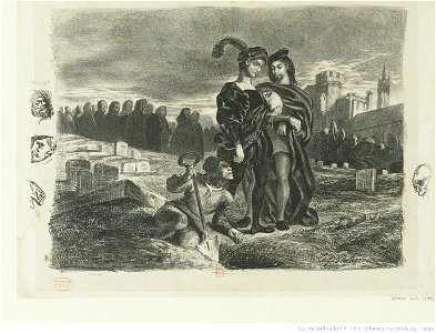 Delacroix - Hamlet. Acte V. Sc. I.re, btv1b104616990