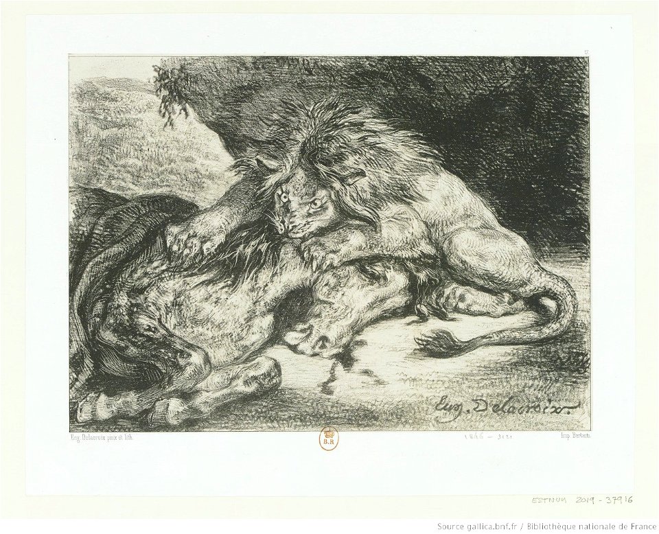 Delacroix - Groupe d'Animaux, btv1b10029861b
