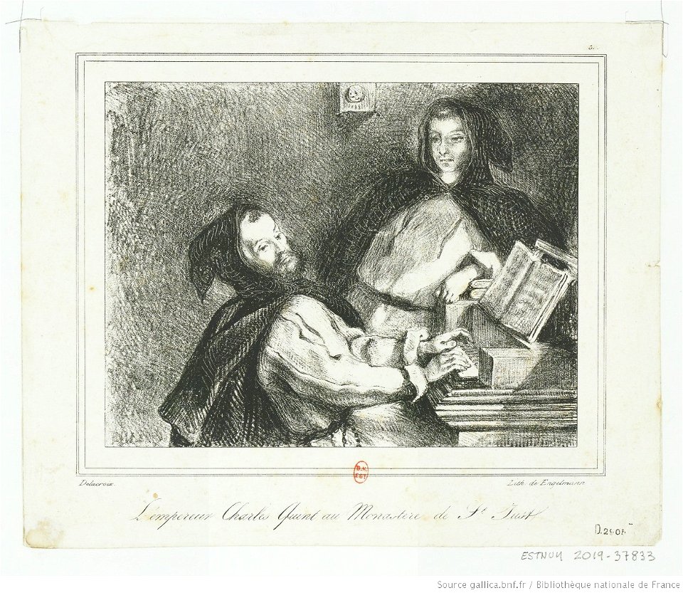 Delacroix - L'empereur Charles Quint au Monastère de St Just, btv1b10029810t