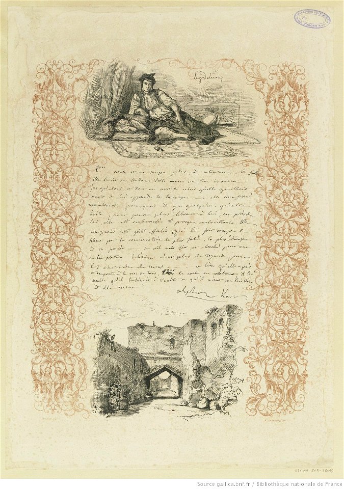 Delacroix - Juive d'Alger et une rue à Alger, btv1b10461833k