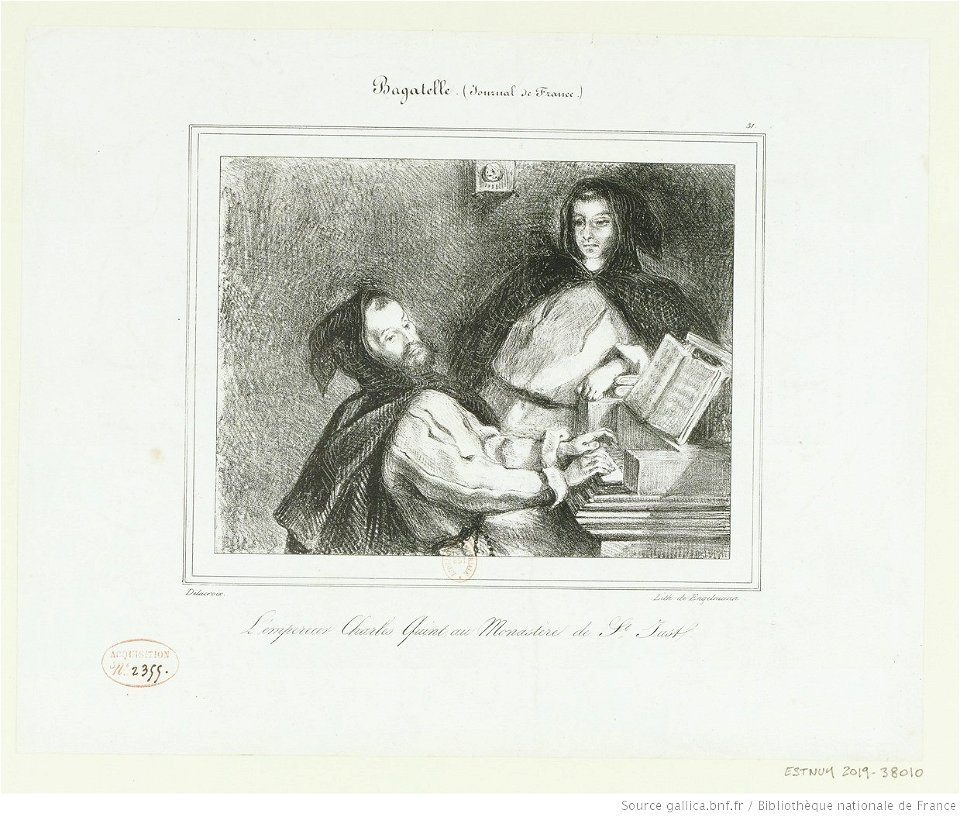 Delacroix - L'empereur Charles Quint au Monastère de St Just, btv1b104618430