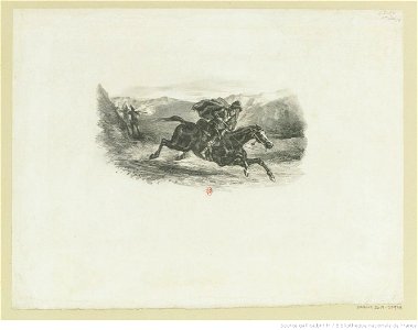 Delacroix - La Fuite du Contrebandier, btv1b104615968