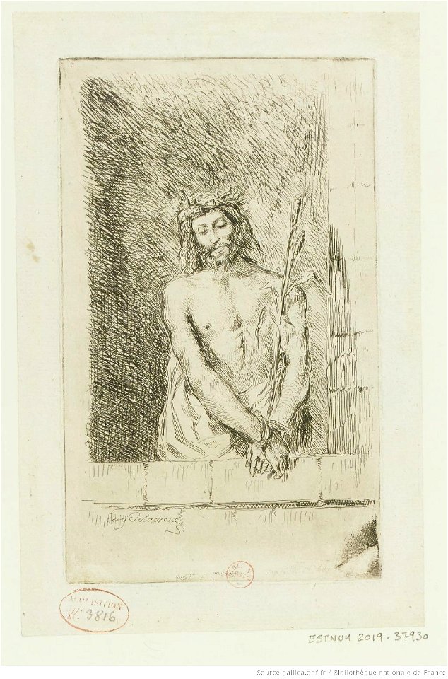 Delacroix - Le Christ au roseau, btv1b104618771