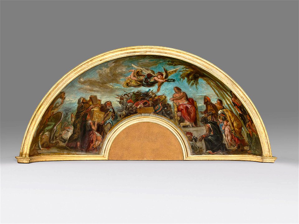 Delacroix - Maquette pour Alexandre faisant enfermer les poèmes d’Homère dans un coffret d’or, Vers 1840-1846
