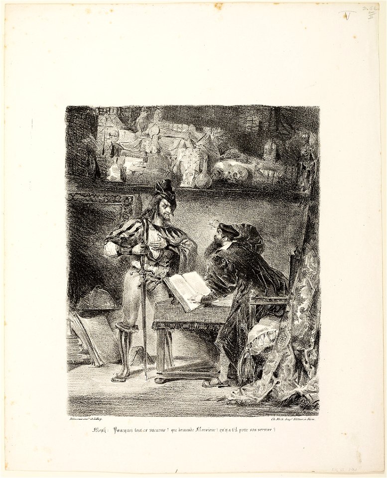 Delacroix - Mephistopheles Appearing to Faust, 1930.1257