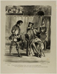 Delacroix - Mephistopheles Receiving the Student, from Faust, 1955.1102.7