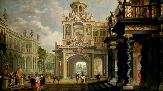 Dirck van Delen, , Kunsthistorisches Museum Wien, Gemäldegalerie - Großer Gartenpalast - GG 573 - Kunsthistorisches Museum