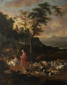 Dirck van den Bergen (1645^-1690) (attributed to) - Shepherd and Shepherdess in a Landscape - 653193 - National Trust