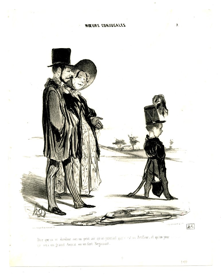 Dire que ça se dandine avec un petit air.... (Look at him, waddling along with such a style....) (BM 1918,0511.176)