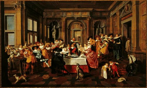 Dirck van Delen and Dirck Hals - Festive Company in a Renaissance Room