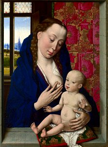 Dirk Bouts – The Virgin and Child NG 2595FXD. Free illustration for personal and commercial use.