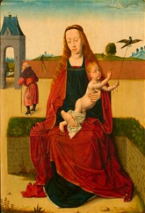Dirk Bouts - Maria met Kind, gezeten op een zodenbank - 0046 - Rijksmuseum Twenthe