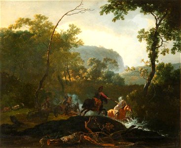 Dirk Maes (1659-1717) (circle of) - Soldiers Attacking a Convoy - 1535121 - National Trust