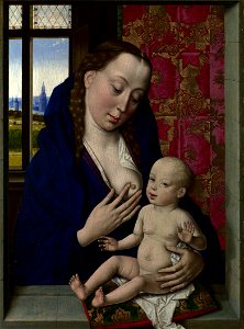 Dirk Bouts – The Virgin and Child NG 2595. Free illustration for personal and commercial use.