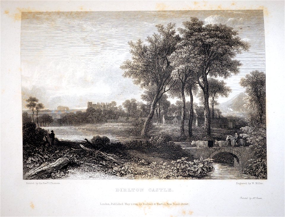 Dirlton Castle by William Miller after Rev J Thomson