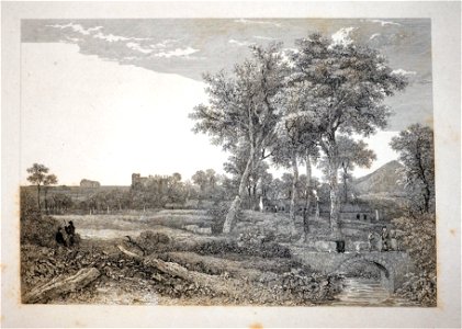 Dirlton castle open etching by William Miller after Rev J Thomson