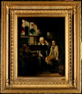 Dispensing of medical electricity. Oil painting by Edmund Br Wellcome V0048057