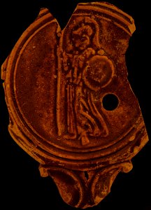 Disque de lampe à huile à motif de Minerve - MBALyon 2019