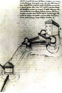 Disegno Torrione e Rocca Cagli Francesco di Giorgio Martini