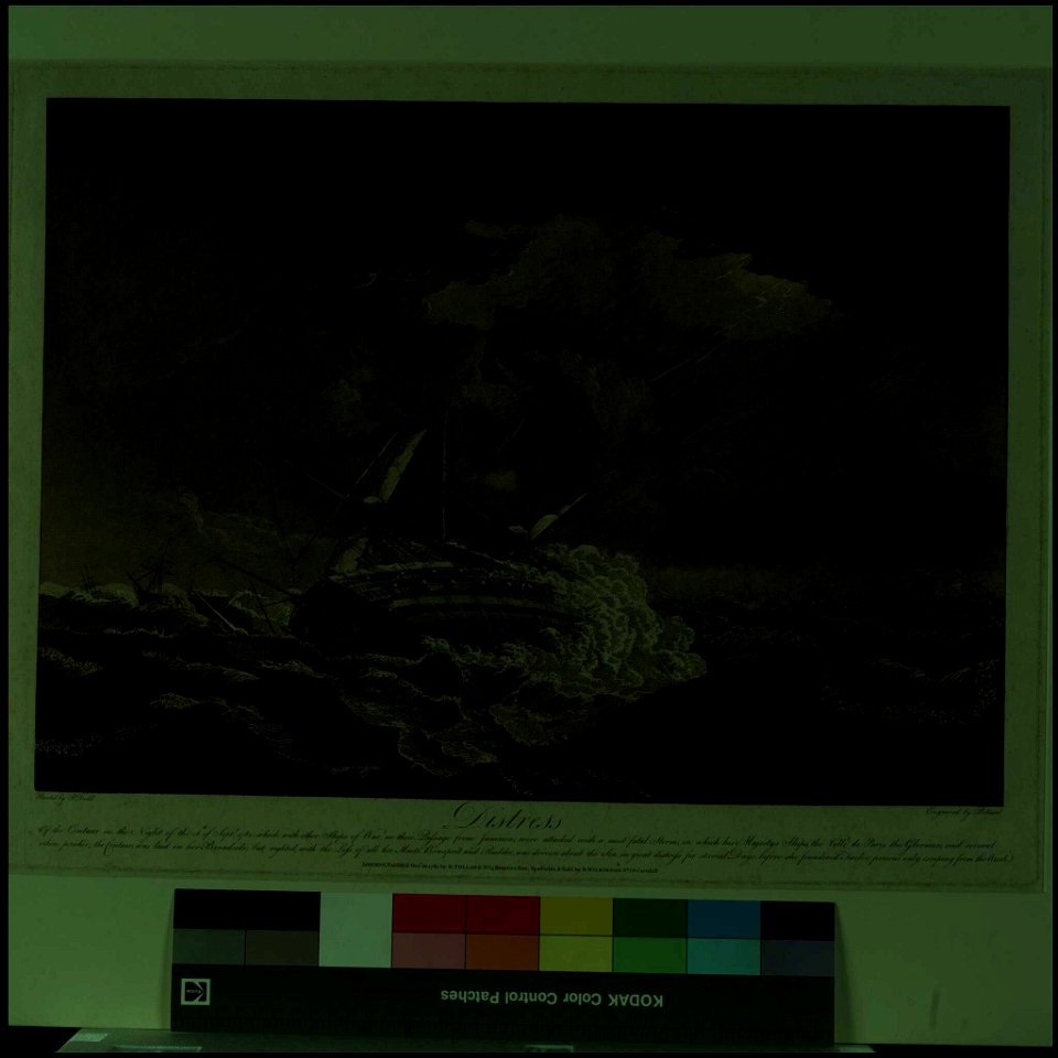 Distress Of the Centaur on the Night of the 16th of Septr, 1782 - passage from Jamaica - storm - foundered Twelve persons only escaping from the Wreck RMG PY9182