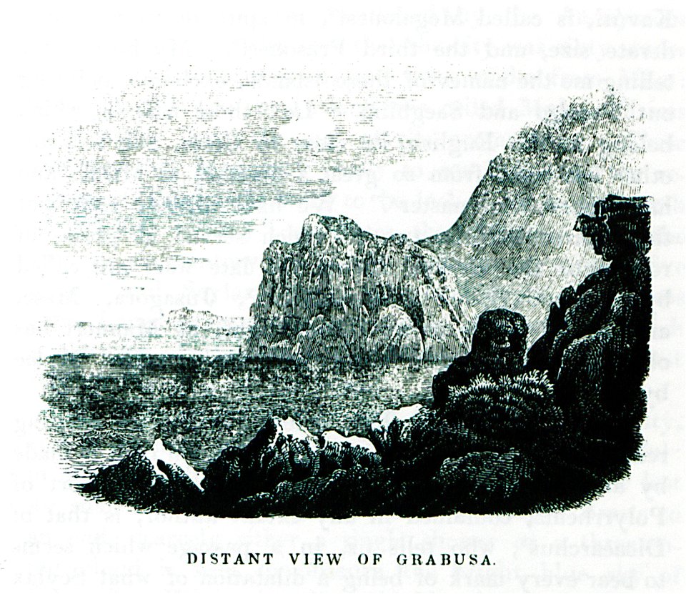 Distant view of Grabusa - Pashley Robert - 1837