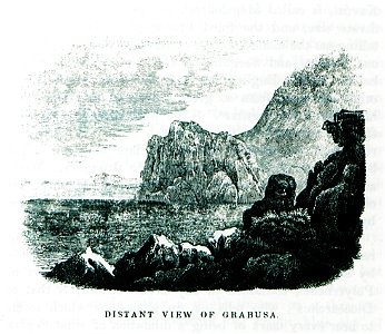 Distant view of Grabusa - Pashley Robert - 1837