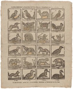 Dit wild en tam gediert - en vogels schoon van veeren - Zijn om u - u - ô jonge jeugd - het A, B, C, te leeren