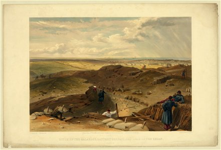 Ditch of the Malakoff, battery gervais and rear of the redan - W. Simpson del. ; J. Needham, lith. ; Day & Son, Lithrs. to the Queen. LCCN2004679185