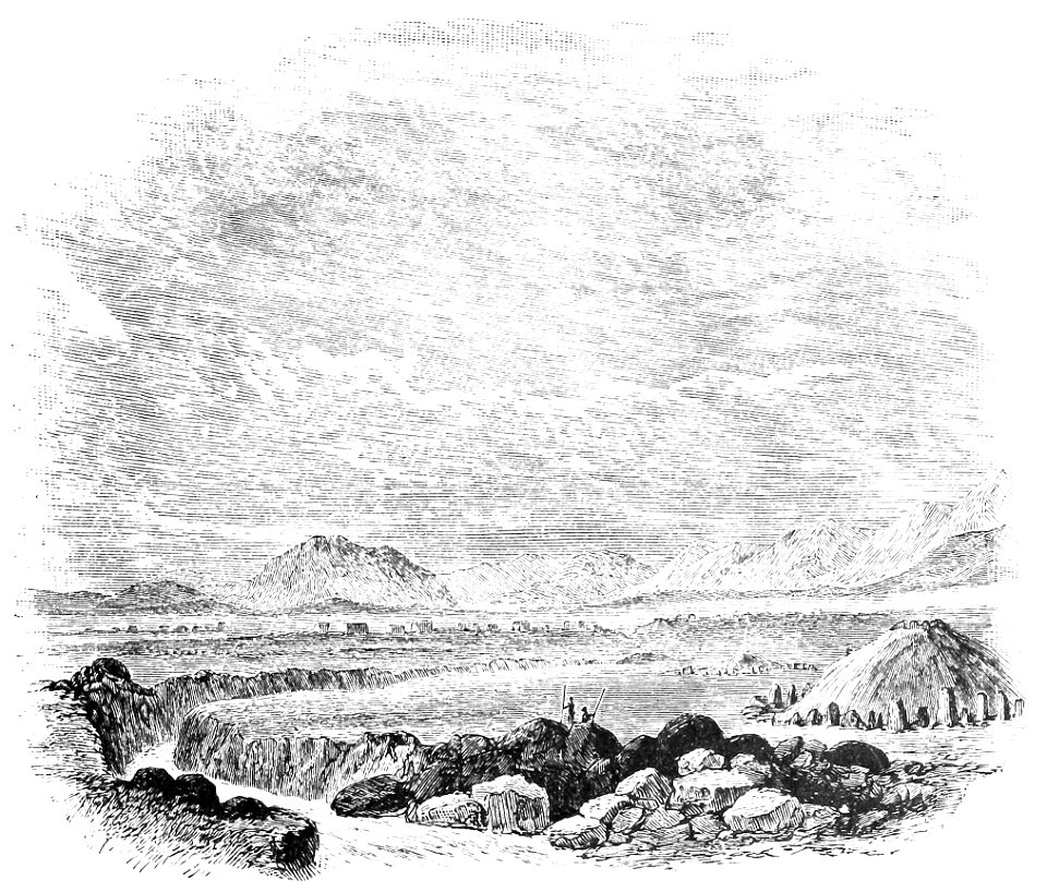 DISTANT VIEW OF A SIBERIAN VILLAGE