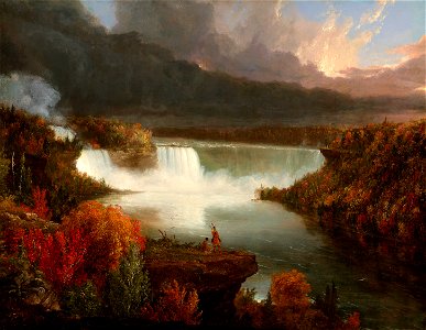 Distant View of Niagara Falls 1830 Thomas Cole. Free illustration for personal and commercial use.