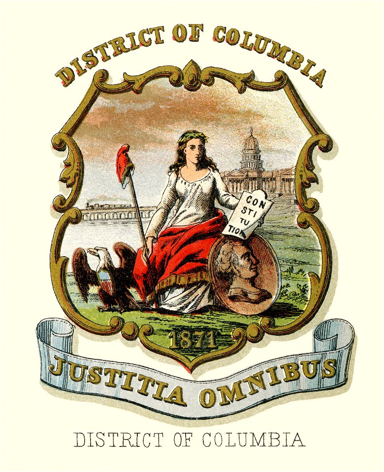 District of Columbia coat of arms (illustrated, 1876)