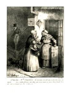 Dites donc, Mlle. Dauphiné, la mercière d'à côté qui n'est plus avec on même.... (BM 1880,0508.243)