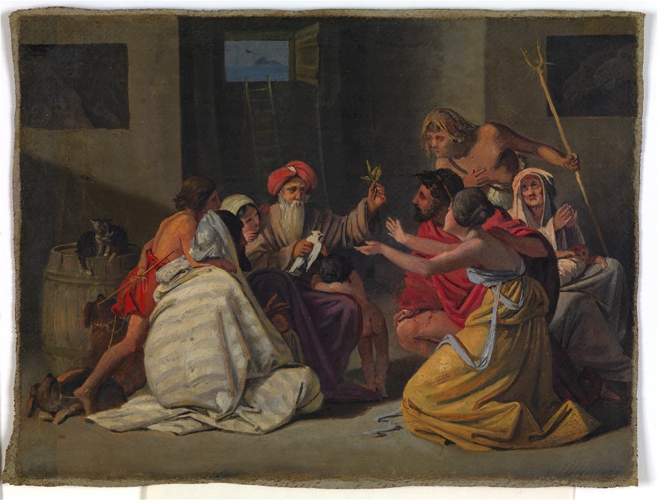Ditlev Blunck - Udkast til maleriet Noah i arken - KKSgb13518 - Statens Museum for Kunst